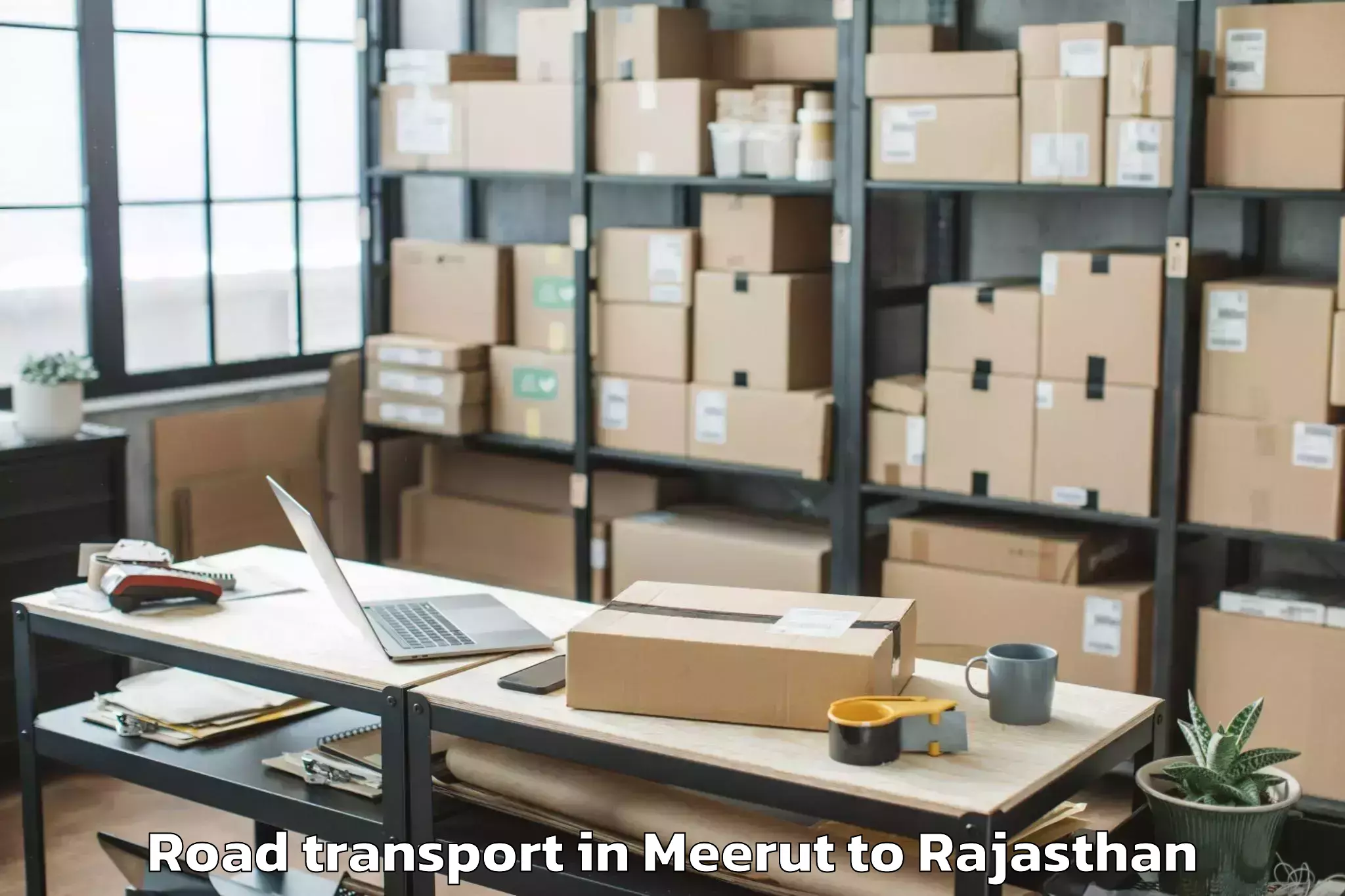 Easy Meerut to Tonk Road Transport Booking